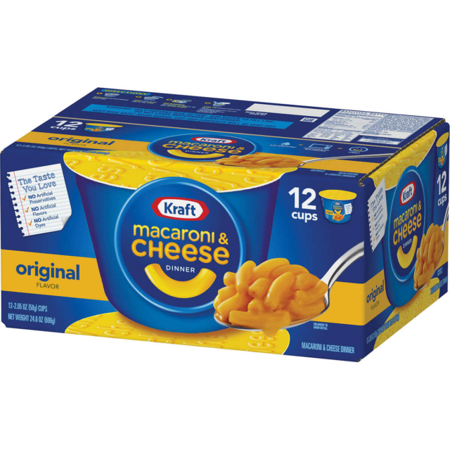 Kraft, Macaroni & Cheese Dinner, 7.25 oz, 18-Count